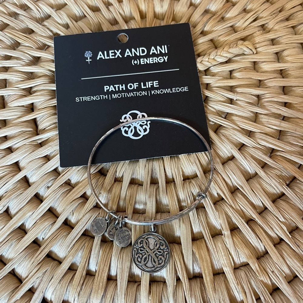 Alex & Ani Path of Life Expandable Silver Bangle
